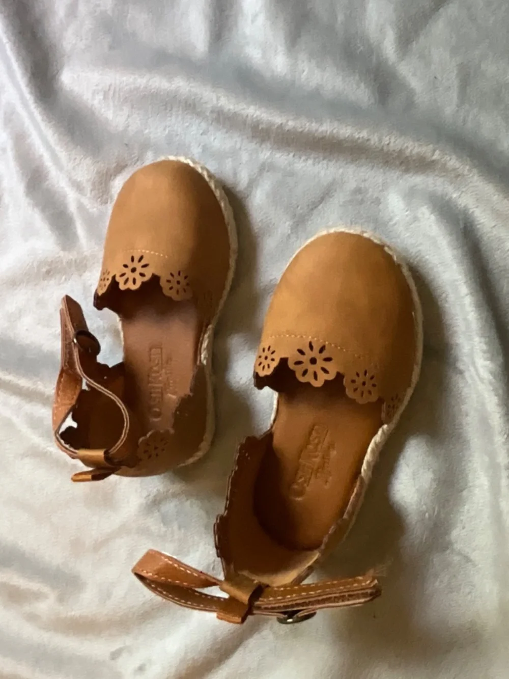 Girls Espadrille Sandals - Tan (size 6) Like New